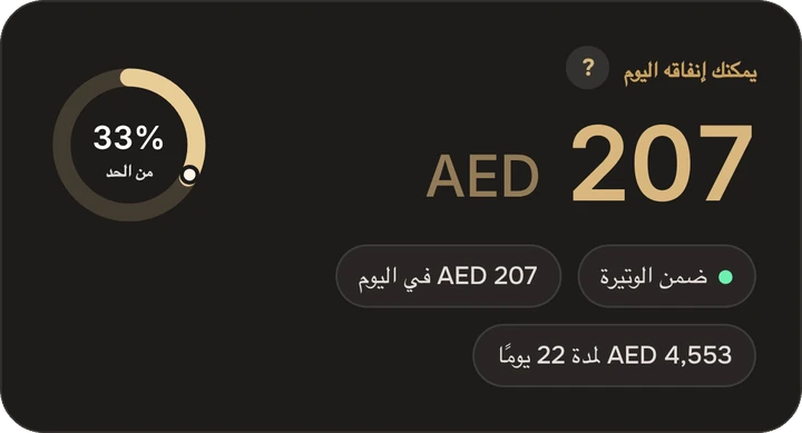 يمكنك إنفاقه اليوم