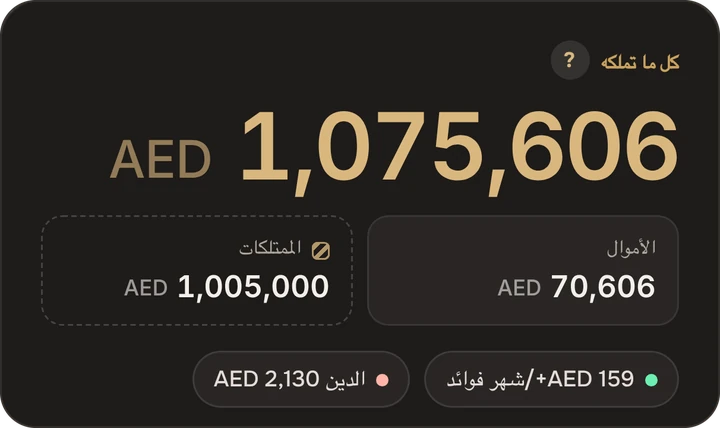كم أملك إجمالًا
