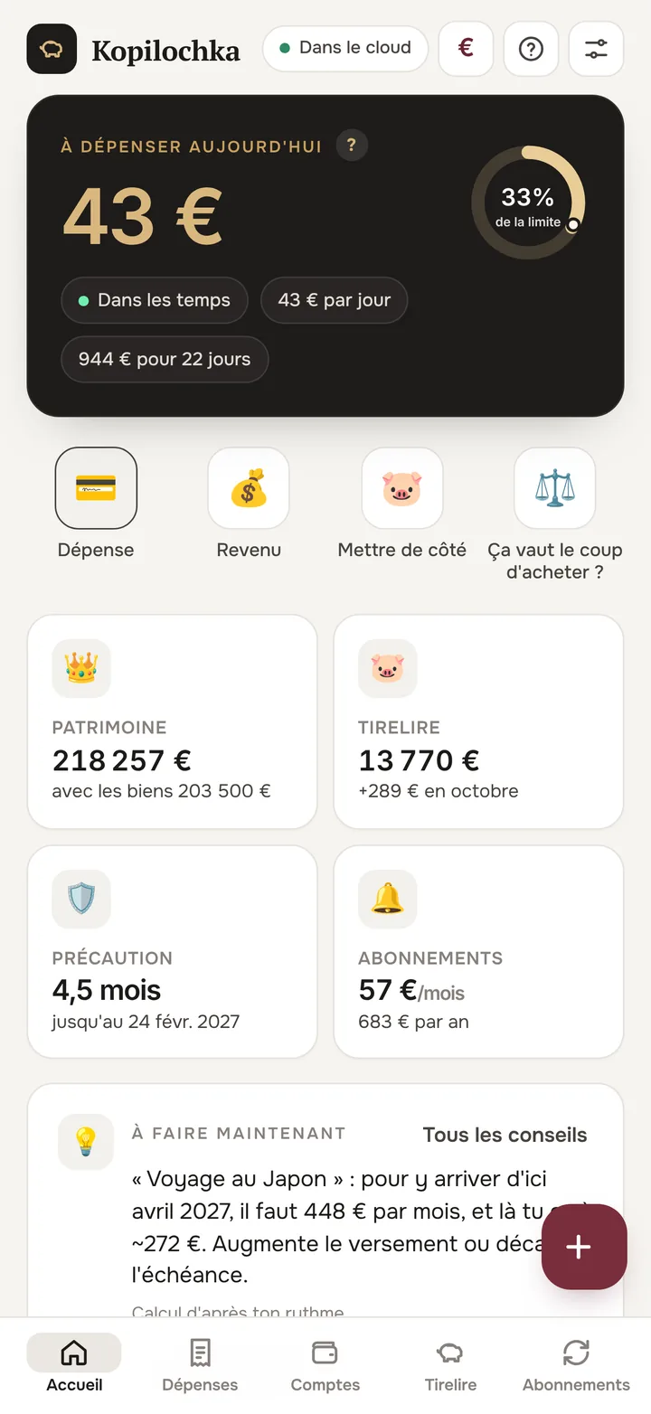 Écran d'accueil : combien vous pouvez dépenser aujourd'hui