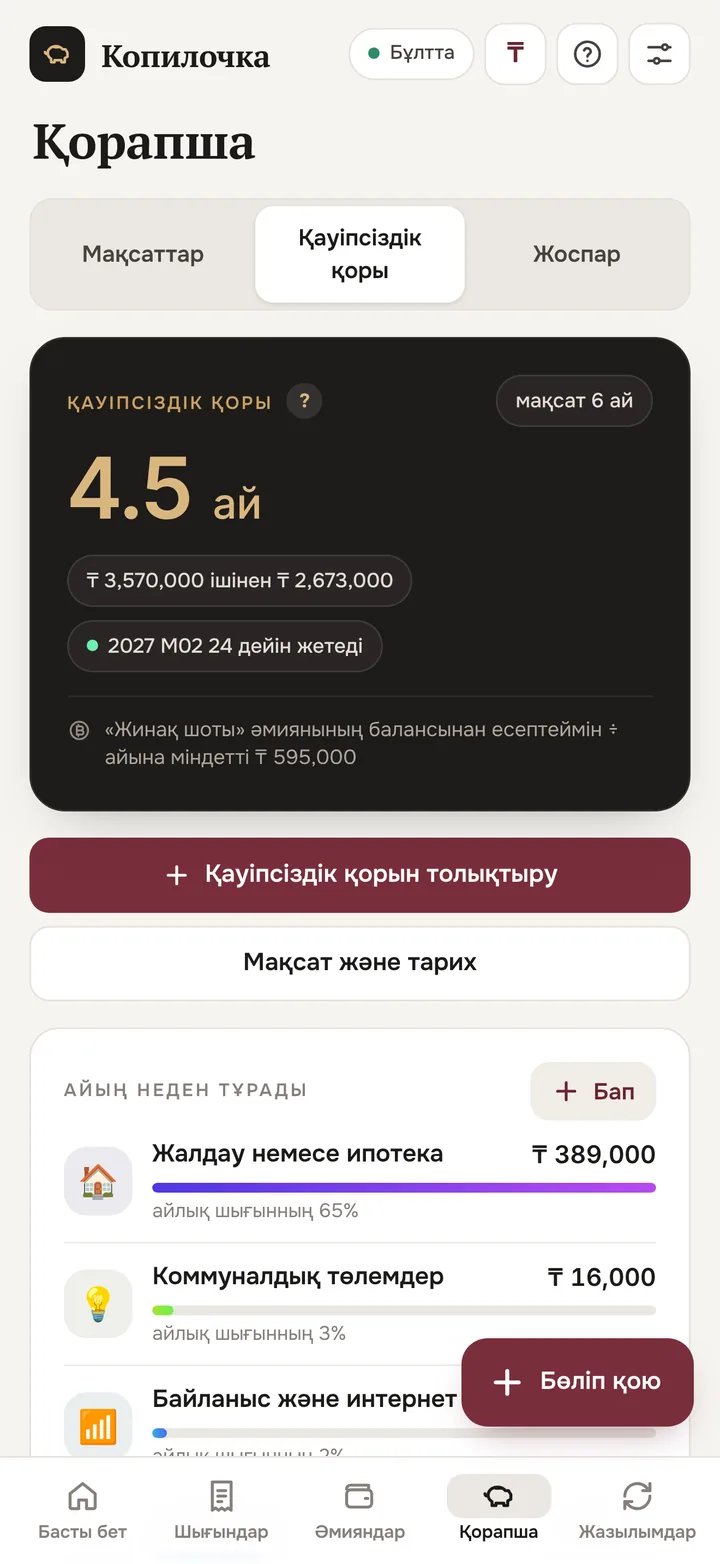 Жастық экраны: ақша неше жылға жетеді