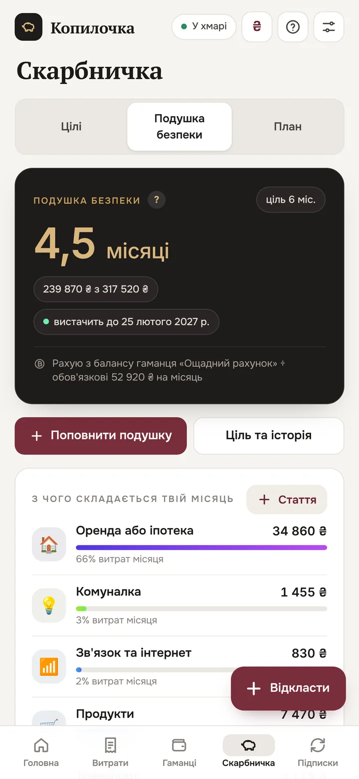 Екран подушки: на скільки років вистачить грошей